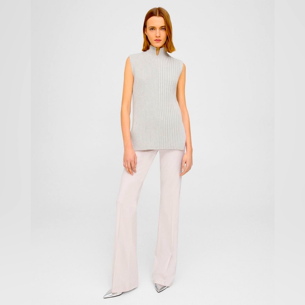 Theory Cashmere Cotton Sleeveless Tunic layering Sweater